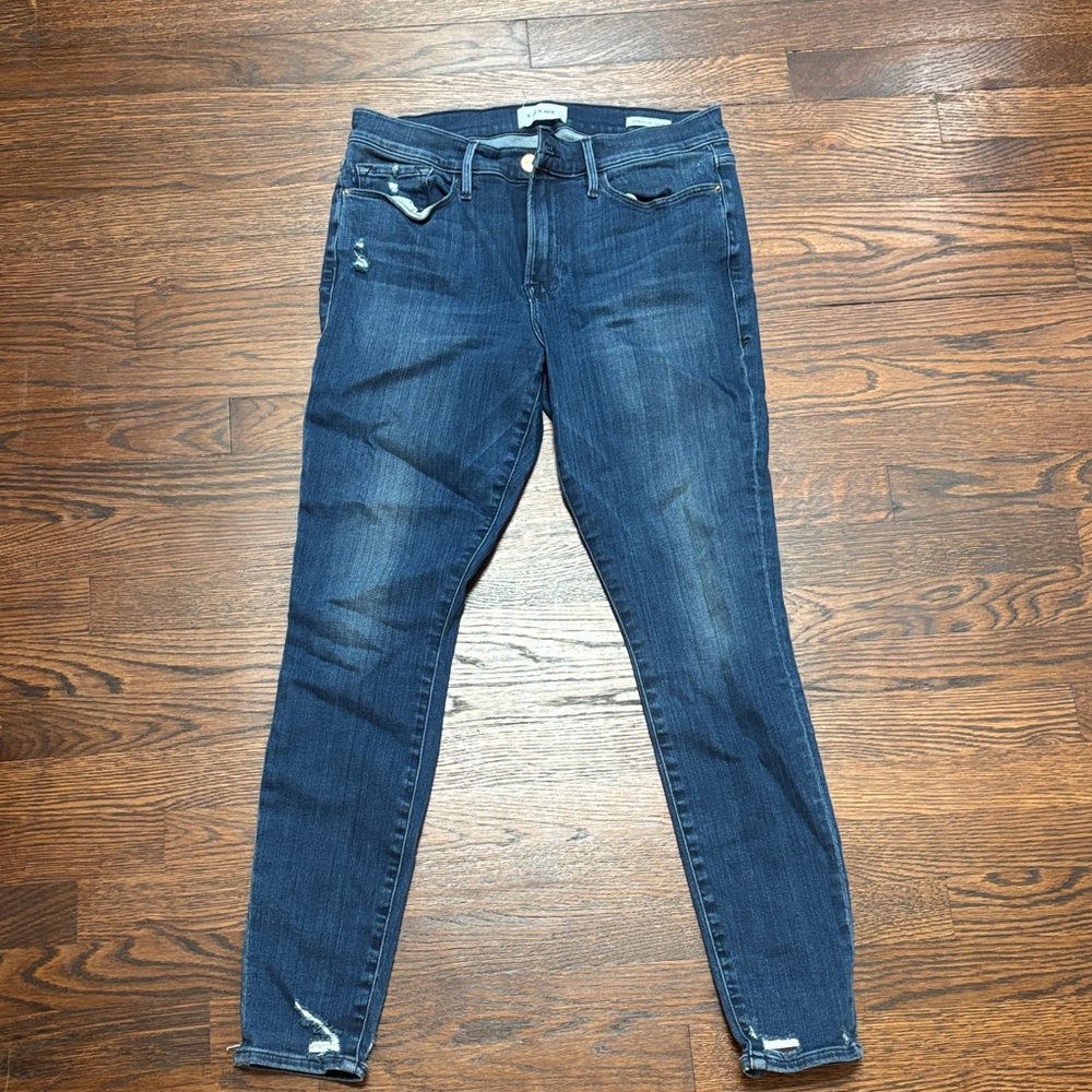 Frame Denim Dark Blue Skinny Jeans